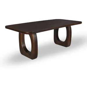 Drawer Table à manger en bois massif 200x100cm - Bois foncé pas cher