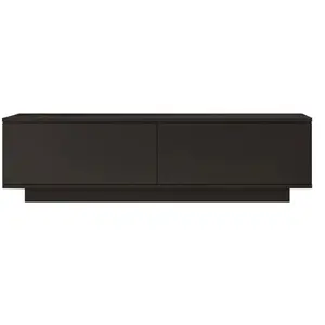 Drawer Meuble TV 2 portes en bois L140cm - Noir pas cher