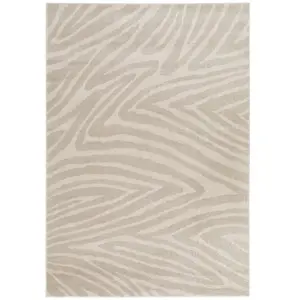 Drawer Tapis graphique à motif zébré - 120x170cm Beige Polypropylène pas cher