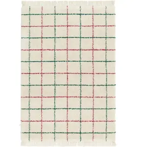 Drawer Tapis à motif quadrillage coloré - 160x230cm Multicolore Polypropylène pas cher