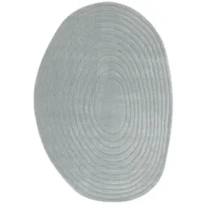 Drawer Tapis contemporain organique - 160x230cm Bleu glacier Polypropylène pas cher