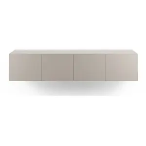 Drawer Meuble TV suspendu 4 portes en bois L180cm - Beige - NEXA pas cher