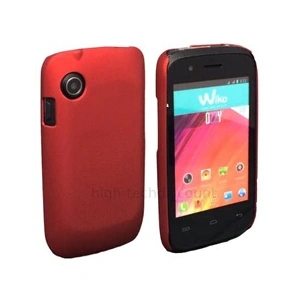 Htdmobiles Housse etui coque rigide pour Wiko Ozzy + film ecran - ROUGE RIGIDE pas cher