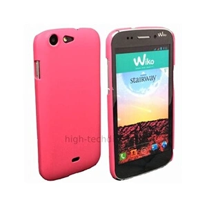 Htdmobiles Housse etui coque rigide pour Wiko Stairway + film ecran - ROSE RIGIDE pas cher