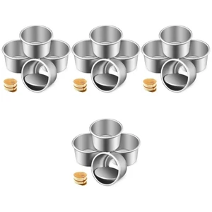 Vendos85 Lot de 16 mini moules à gâteau ronds en aluminium pour mini g...Vendu parcarrefour