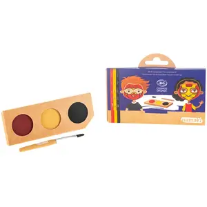 Comparateur de prix : Namaki - Kit de maquillage 3 fards Ninja & Super-Héros Rouge taille unique