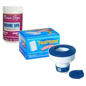Mareva - Pack nettoyage pour spa - Brome - Doseur de chlore flottant - Gommes magiques pas cher
