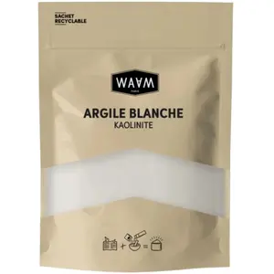 Argile blanche kaolinite bio - WAAM - Peau sèche pas cher