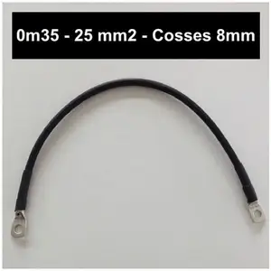 Ohm-easy - Câble de liaison batterie 25mm² cosses M8 35cm pas cher