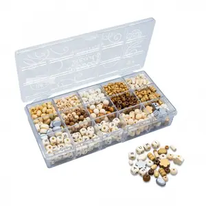 Comparateur de prix : Buki france Boîte de perles en bois naturel