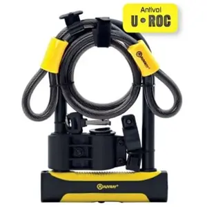 Antivol U roc + câble Auvray 180X245 Noir 12 mm x 1 m URC180245AUV pas cher