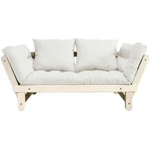 Karup Design Banquette ajustable BEAT en pin massif naturel matelas naturel inclus 75x200 pas cher