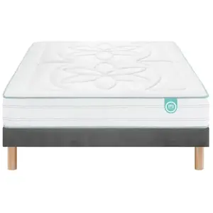 Ensemble Merinos CozyGreen 100% Latex Naturel + Sommier Confort Medium... pas cher