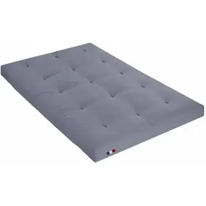 Matelas futon coeur en mousse à mémoire de forme, gris clair 140x200 pas cher
