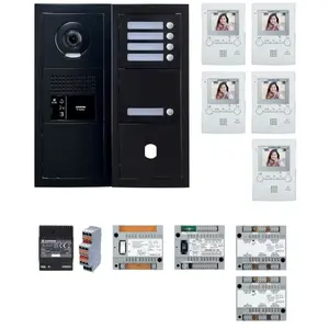 Pack vidéo GT Aiphone GTBV5EB - 5 BP programmé - Noir satiné pas cher