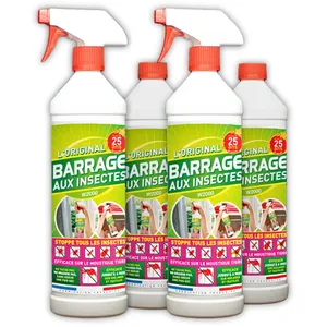BEST OF TV TELESHOPPING - Lot de 4 Barrage aux Insectes W2000 (4x1L) avec 2 Vaporisateurs- Stoppe tous les Insectes Volants et RampantsVendu parcdiscount