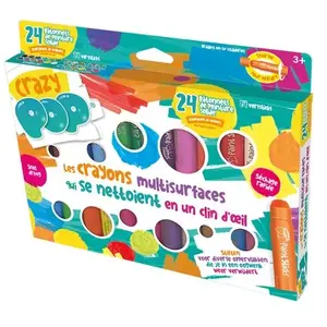 Comparateur de prix : Crazy Pop - Boite De 24 Crayons Peinture