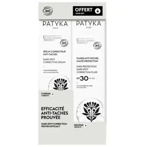 Comparateur de prix : Patyka Duo Anti-Taches Perfect bio sérum 30ml + fluide 50ml
