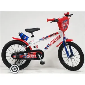 Comparateur de prix : Skate Vélo Enfant 16'' garçon, Blanc avec Stickers Bleus et Rouges