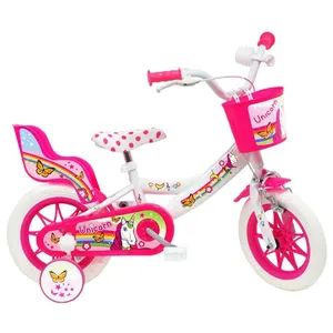 Comparateur de prix : Eden Bikes Vélo Enfant 12 Fille LICORNE/UNICORN pour enfant ? 90 cm avec stabilisateurs à molettes