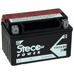 Batterie moto STECO YTX7A-BS - Réf. YTX7A-BS