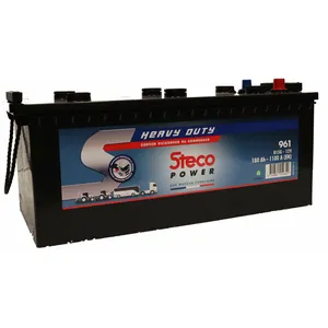 STECOPOWER Batterie Poids Lourd N°9 12v 180ah Steco 961 - Ce Produit De Marque Steco Est Neuf