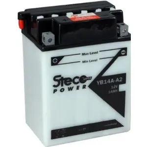 Steco Powersports Batterie moto 12.0 14.0 Conventionnelles (Ref: YB14A...