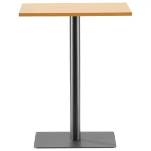 Comparateur de prix : LOUNGITUDE Table à manger plateau finition chêne et pieds en métal - 60x60 cm