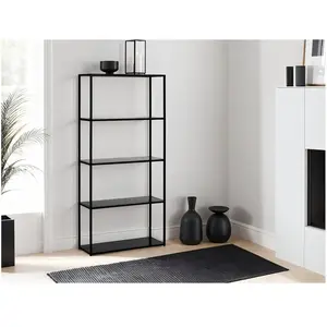 Comparateur de prix : Loungitude - Etagère filar en métal - 75 x 27 x 154 cm - Noir - Noir