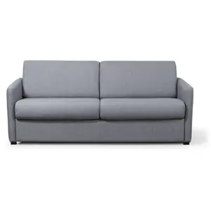 LOUNGITUDE Canapé Convertible 3 places en Tissu - épaisseur 13cm - Gris clair pas cher