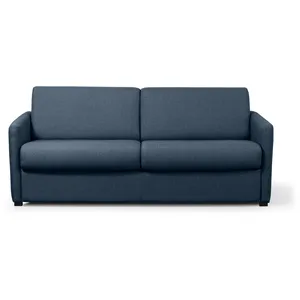 LOUNGITUDE Canapé Convertible 3 places en Tissu - épaisseur 13cm - Bleu foncé pas cher