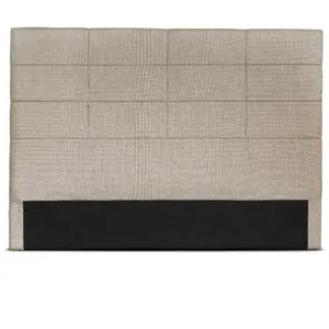 LOUNGITUDE Tête de lit en tissu willy - Beige, Largeur - 140 cm - Beige