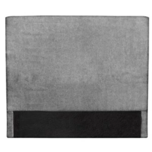 LOUNGITUDE Tête de lit lisse en tissu numa - Gris, Largeur - 160 cm - Gris