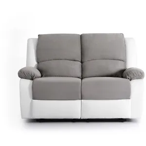 LOUNGITUDE RELAXXO - Canapé Relaxation 2 places Microfibre et Simili L... pas cher