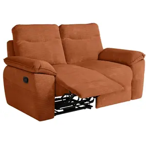LOUNGITUDE Canapé de Relaxation Manuel Ross 2 Places en Velours côtelé pas cher