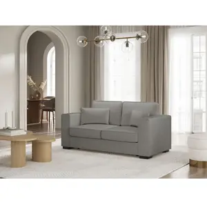 LOUNGITUDE Canapé droit fixe 2 places BELAMI en tissu - 181 x 93 x 86 cm - Usinestreet pas cher