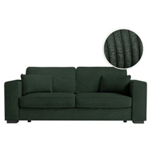LOUNGITUDE Canapé droit fixe 3 places BELAMI en velours côtelé - 231 x 93 x 86 cm - Usinestreet pas cher
