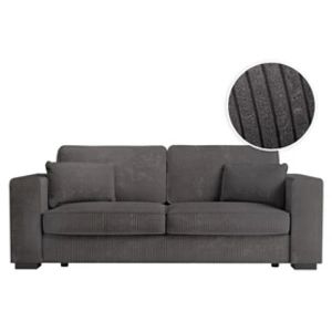 LOUNGITUDE Canapé droit fixe 3 places BELAMI en velours côtelé - 231 x 93 x 86 cm - Usinestreet pas cher