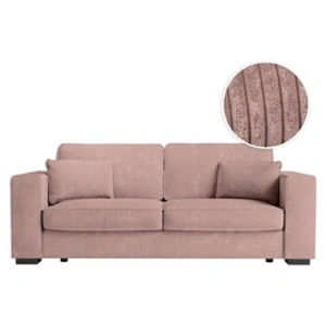 LOUNGITUDE Canapé droit fixe 3 places BELAMI en velours côtelé - 231 x 93 x 86 cm - Usinestreet pas cher