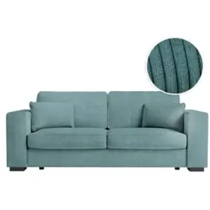 LOUNGITUDE Canapé droit fixe 3 places BELAMI en velours côtelé - 231 x 93 x 86 cm - Usinestreet pas cher