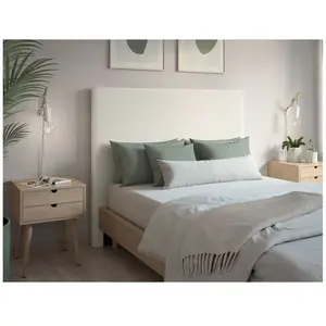 LOUNGITUDE Tête de lit NUMA en tissu bouclette - Blanc - Largeur 160 cm pas cher