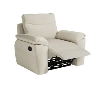 Loungitude - Fauteuil de relaxation manuel ross en tissu - Beige pas cher