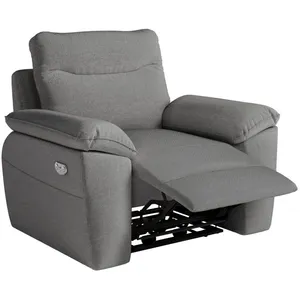 LOUNGITUDE Fauteuil de relaxation électrique ross en tissu - gris ROSS