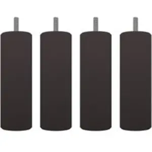 Fdl-mg Jeu de 4 pieds CYLINDRIQUE o : 70 mm - hauteur : 170 mm - vis d...