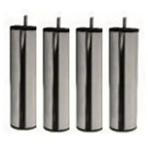 Margot Jeu De Pieds Cylindre Samoa H17cm D6cm Inox Filetage 8mm