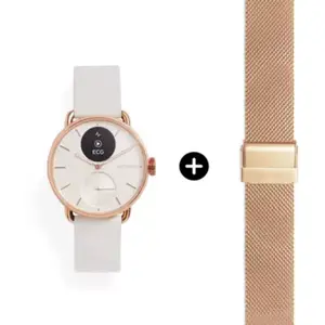 Comparateur de prix : Montre santé WITHINGS ScanWatch 2 Rose Gold 38mm + bracelet mi