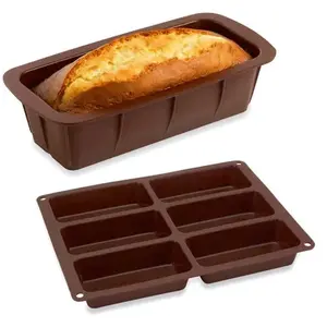 Mathon Lot de 1 Flexi'Moule Cake et 1 Flexi'plaque 6 petits cakes en silicone... pas cher