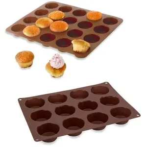 Mathon Lot de 2 Flexi'plaques en silicone 12 muffins et 20 mini-muffins Matho... pas cher