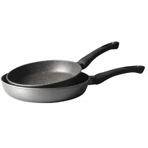 Lot 2 Poêles avec revêtement Dur comme la pierre 20 et 24 cm Mathon pas cher