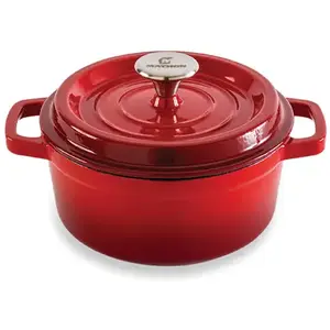 Cocotte en fonte ronde 20 cm 2,3 L rouge Mathon pas cher